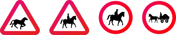 Signs relating to horses